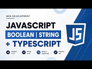 JavaScript Boolean, Strings & TypeScript Explained 🚀 #javascript #webdevelopment
