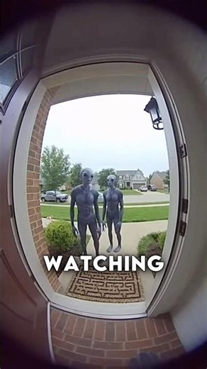 Aliens Caught On Security Camera! #viral #trending #ai #aliens #ring #funny #ytshorts