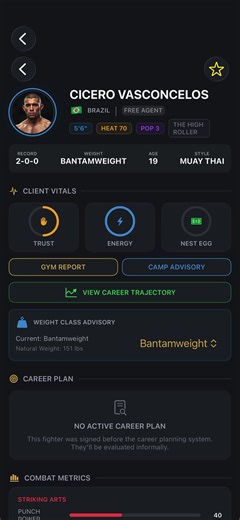 Explore Fighter View in Pure MMA Gameplay