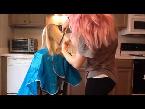 how to cut a long inverted "lob" haircut