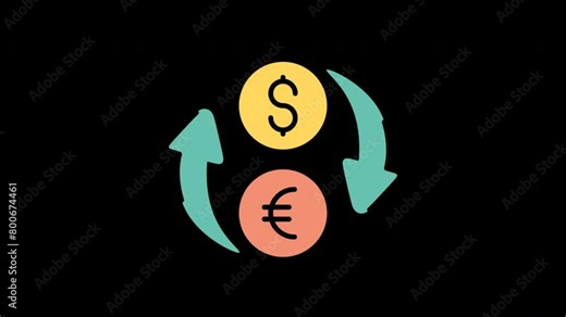 exchange animation with looping , 4k resolution, and Alpha Channel