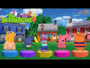PEPPA PIG os backyardigans EM FIVE LITTLE MONKEYS ON THE BED I CINCO BEBEZINHOS PULANDO 동요와 어린이 노래 с