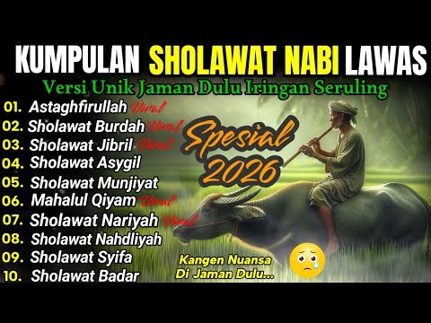🎶 SHOLAWAT NABI KLASIK | Iringan Seruling Tradisional • Musik Religi Tempo Dulu