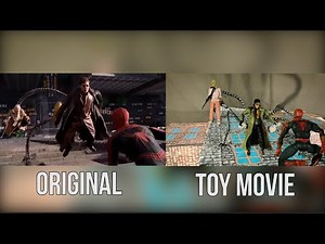 Spider Man 2 (2004) Doc ock vs Spider Man Bank Stop Motion scene Comparative