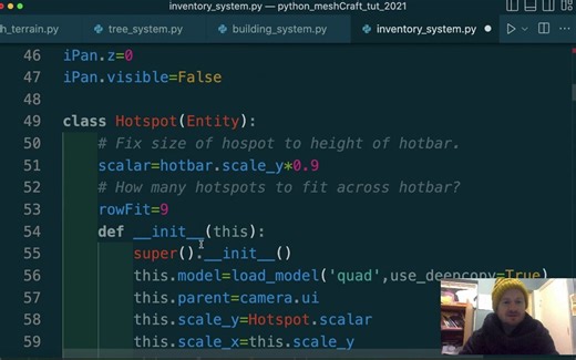 Python Minecraft with Ursina_ inventory updates with building - part 22