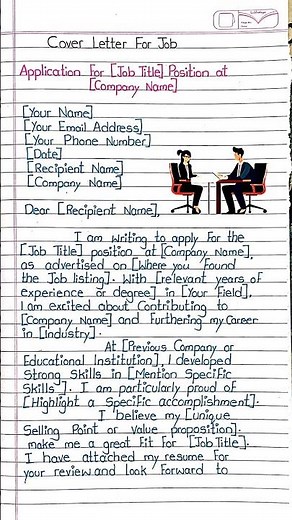 Cover Letter for Job in English | Simple Format #shorts