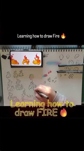 Learning how to draw fire #shorts