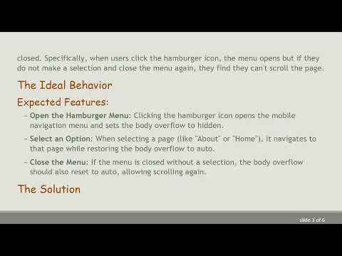 How to Create an Animated Hamburger Menu with Proper Overflow Control