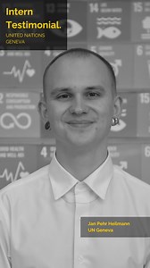 "Applying for a United Nations internship seemed audacious at first – almost beyond imagination. Yet here I am today, Jan from east Berlin, working as an intern at the Office of Director of Administration at UN Office at Geneva. The reality of it still feels strange!" Jan Pehr Heilmann is an intern at UN Geneva and this is his #InternTestimonial. 🎥 UN Video/Mina Popova | UN Geneva