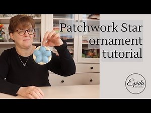 Hand stitched patchwork star ornament (with pojagi seams)