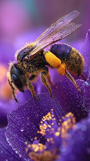 1.2K views · 53 reactions | One bee… and the brilliance of nature hidden within it. ✨ #beemagic #beecharm #NatureWonders #honeybee #pollinators #beekeeping #naturefocus #savethebees | Beekeepers Life | Facebook