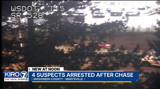 Video: 4 suspects arrested after chase