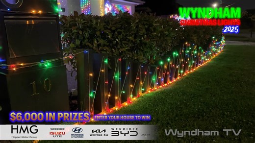 17K views · 63 reactions | Tonight’s featured Christmas display comes from 10 Burnham Drive, Hoppers Crossing — a home that’s already glowing for the festive season. As more households across Wyndham switch on their lights, we’ll be sharing a growing collection of videos. To add your display to the official list and enter the competition, register here:  https://www.wyndhamtv.com.au/wyndham-christmas-lights-2025/ | Wyndham TV | Facebook