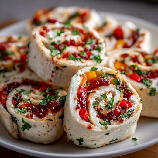 Pepper Jelly & Cream Cheese Pinwheels Festive Pinwheels with a Sweet and Spicy Twist Ingredients: 8 ounces cream cheese, softened 1/2 cup pepper jelly 4 large flour tortillas 1/2 cup chopped fresh herbs (such as parsley or cilantro) 1/2 cup sliced bell peppers (red, yellow, or green) 1/4 teaspoon garlic powder Salt and pepper to taste | I love recipes