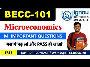 BECC-101 Most Important Questions with Answers 2025 | IGNOU Microeconomics | Solved PYQ