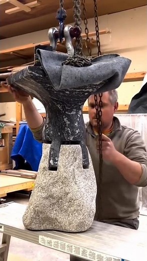 Technique for making bench legs with stone