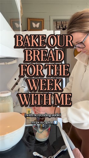 Anna Harris on Instagram: "weekly bread day✨🍞 idk if you can tell or not but this bowl doesn’t fit this mixer 🤭😅 that’s just how much I hate hand kneading so I do as much with the dough hook until my bowl starts wildin out on me 🤣 this recipe makes two loaves so it lasts our fam about a week and I freeze one loaf that we pull out when our first one is almost gone. 1/4 cup warm water 2 1/4 tsp active yeast 2 tbsp sugar or honey 6 cups spooned and leveled of all purpose flour (or measure 775g)