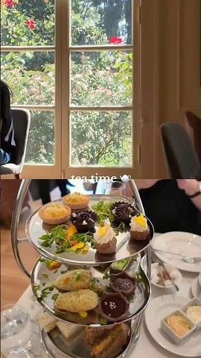 high tea at Huntington library rose garden tea room ✨ 🫖 #hightea #huntingtonlibrary #rosegarden