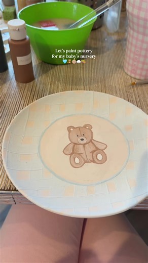 Painting Pottery for Baby's Nursery Decor