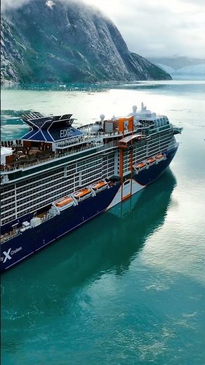 That jaw dropping moment when you sail through the Dawes Glacier on Celebrity Edge. #alaskacruise