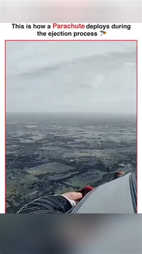 Silicon Web🆇 on Instagram: "This video shows how a parachute opens after ejection to slow down a rapid fall. When the person is released into the air, gravity pulls them downward at high speed. At this moment, a small pilot chute opens first and catches the air. The pilot chute then pulls out the main parachute from its container. As the main canopy opens, air rushes inside and creates strong air resistance. This resistance drastically reduces the falling speed and stabilizes the person's body 