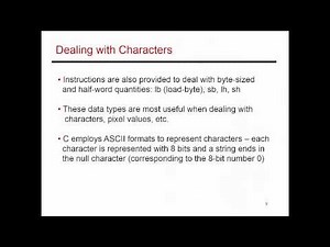 Video 14: Characters, Procedure Call Examples, CS/ECE 3810 Computer Organization
