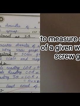 To measure diameter of a given wire using screw gauge / practical class 11th