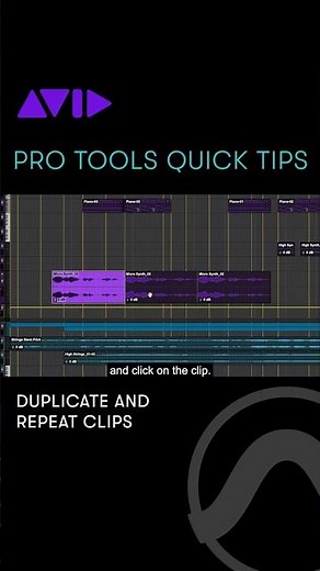 Learn how to create copies of clips quickly using Duplicate and Repeat in Pro Tools
