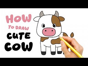 How To Draw A Cute Cow - KIDS DRAWING