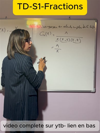 TD de fractions rationnelles pour les étudiants de 1ère année universitaire (S1).#algebre #s1 #maths