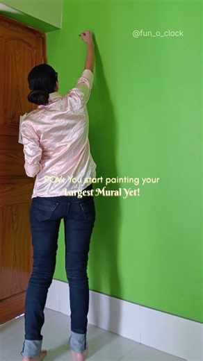 💚 Starting a Mural 💚 #LargeMural #MuralPainting #muralpaintings #muralpainter #muralartist #mural 🧿