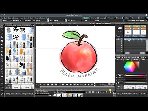 MyPaint brushes in OpenToonz