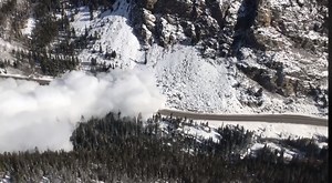 Disney slide: Avalanche mitigation causes snow to pile onto highway for first time since 1957