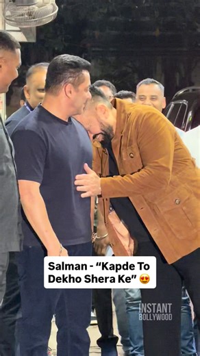 Instant Bollywood on Instagram: "Salman Khan in Jolly Mood as he had a fun moment with his Bodyguard Shera 💪"