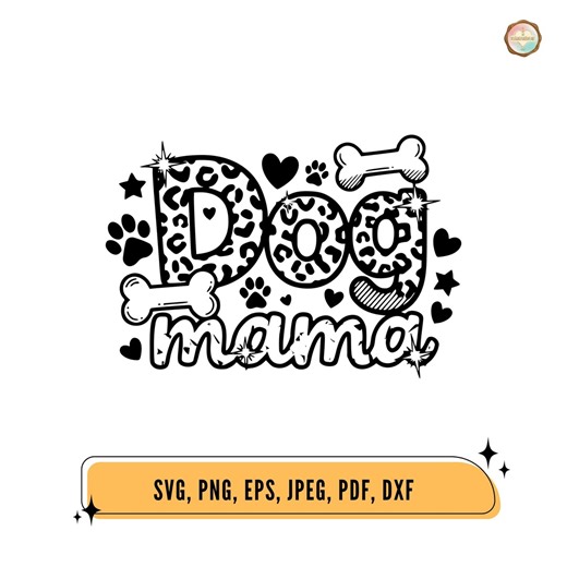 Dog Mama Leopard Print SVG, Paw Heart Bone Graphic (digital Download) - Etsy