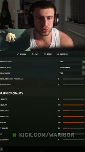 Best rust settings #kick #gaming #warriorrust #rust #rustgame