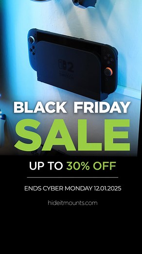 🔥 BLACK FRIDAY: Up to 30% OFF starts NOW! 🔥 Level up your setup without leveling your wallet. Why HIDEit? 💪 Heavy-gauge steel > cheap plastic 💨 Built for airflow performance 🔧 Easy install, custom fit 🧼 Cleaner cables. Cleaner vibes. Our biggest sale of the year won’t last. 👉 Shop the deals — link in bio. #BlackFriday #BlackFridayDeals #TechSale #GamingSetup #CableManagement #HIDEitMounts | HIDEit Mounts