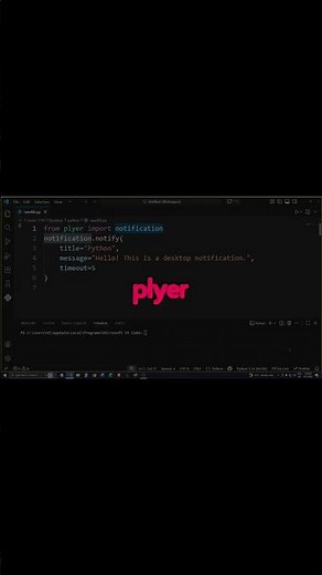 Python Sent Me a Notification 🔔 | Python Automation #coding #python