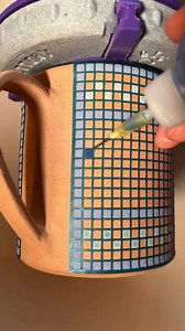 738K views · 11K reactions | How to do a tile design ❤️ ••• Follow @redacted_ceramics for more! | The Ceramic School | Facebook