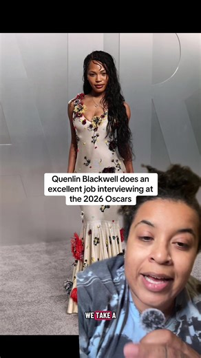 Quenlin Blackwell does an excellent job interviewing at the 2026 Oscars #rissasofar