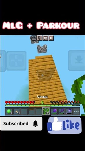 MLG + Parkour Challenge in Minecraft Mobile! #minecraft #shorts