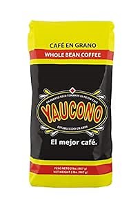 Yaucono Whole Bean Coffee in Bag, Medium Roast, Fresh From Puerto Rico, 2 Pound (Pack of 1)