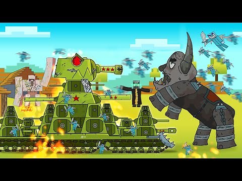 Giant monster VS tank. 24 MIN. World of tanks cartoon in English. Soviet monster.Tank animation