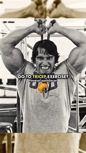 Bodybuilding • Coaching • Science on Instagram: "Arnold didn’t build iconic arms by guessing he relied on one Golden Era triceps movement that delivered mass, thickness, long-head development, stretch under load, and brutal time under tension. This clip reveals Arnold’s best tricep exercise, why it worked for arm size, symmetry, lockout strength, and classic aesthetics, and why most lifters today miss results by rushing reps instead of owning execution. If you want bigger triceps and real Golden