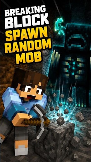 Minecraft, But Breaking Block Spawn Random Mobs #shorts #minecraft