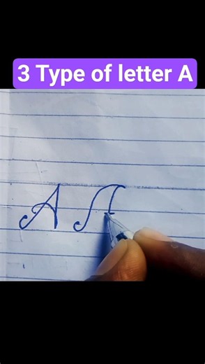 How to draw letter 'A' in 3 Different style ! #lettering #3style #shorts