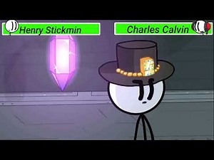 Henry Stickmin VS Charles Calvin Ending A with Healthbars