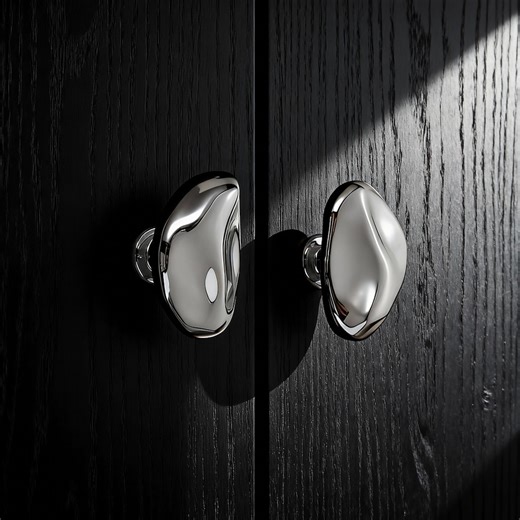 Bright Silver Cabinet Knob, Bronze Unique Closet Knobs - Etsy UK