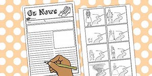 The Wizard of Oz Newspaper Writing Template