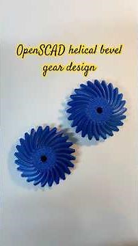 Designing & 3D Printing Helical Bevel Gears in OpenSCAD